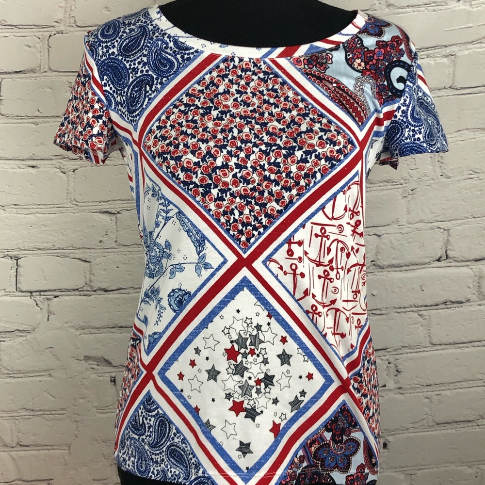 Tommy Hilfiger:❤️🤍💙Patriotic T-Shirt Size:(XSP)